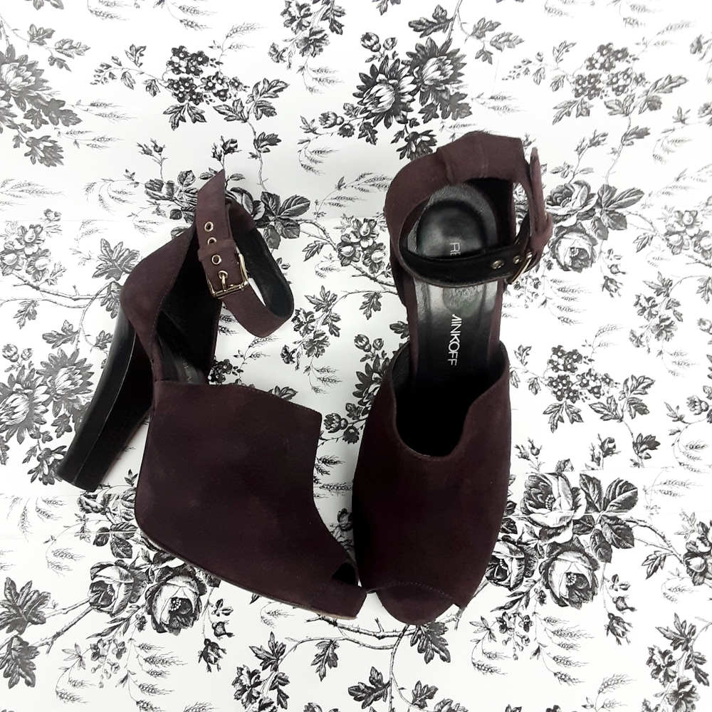 REBECCA MINKOFF Ankle strap Dorsa'y peep toe pump